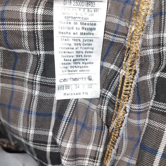 VC05403 **CARHARTT** RELAXED FIT Fully lined JEANS 36 x 32 - Picture 3 of 3